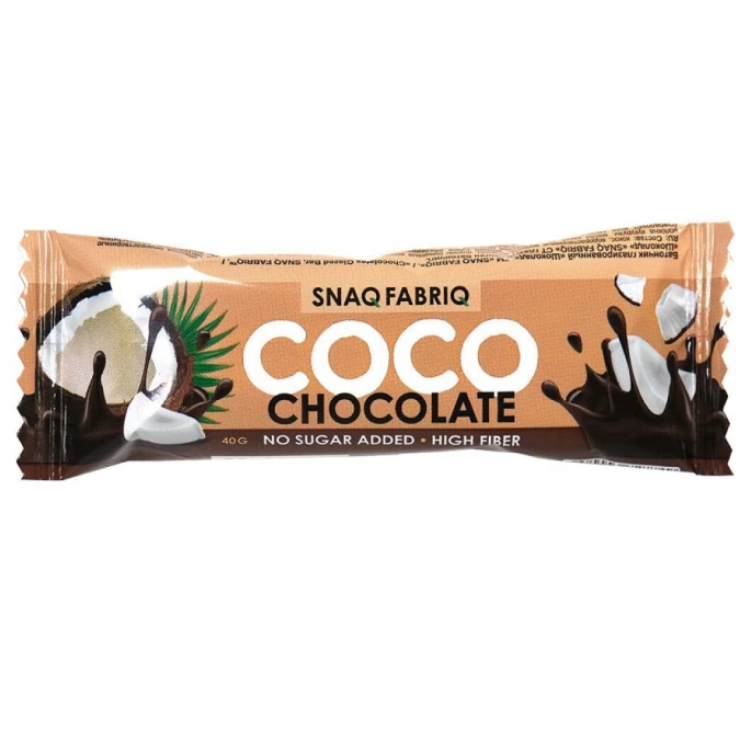 ТМ "SNAQFABRIQ" COCO Батончик глазированный " Шоколад" 40г.