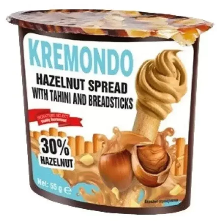 "Kremondo" Набор из пасты ореховой с тахини и хлебных палочек  55 гр.