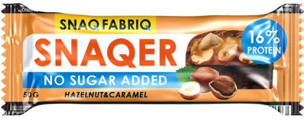 ТМ "SNAQFABRIQ" SNAQER Батончик глаз. "Фундук и карамель" 50г.
