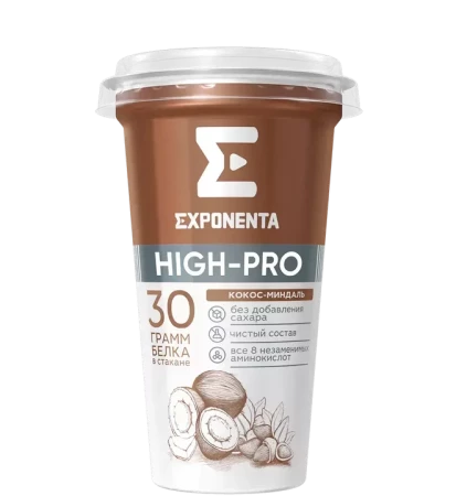 Напиток обез. EXPONENTA ХАЙ-ПРО КОКОС-МИНДАЛЬ 250г.