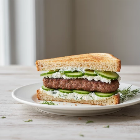 Сэндвич с говяжьей котлетой