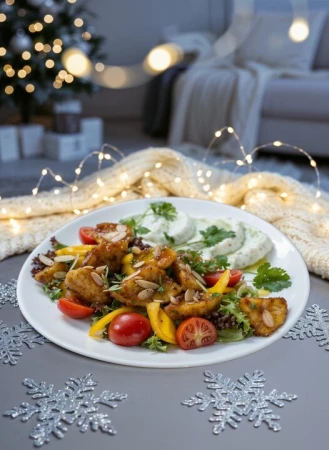 Салат с карамелизированным баклажаном