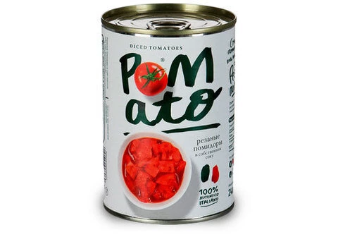 Помидоры Pomato резан. в стекле "Мистраль" 400г.