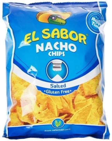 Чипсы кукурузные "Начос" с солью, El Sabor, 100 г