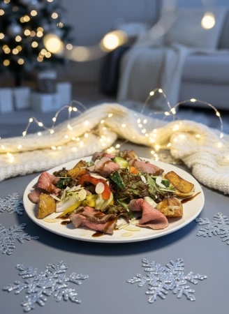 Салат с ростбифом