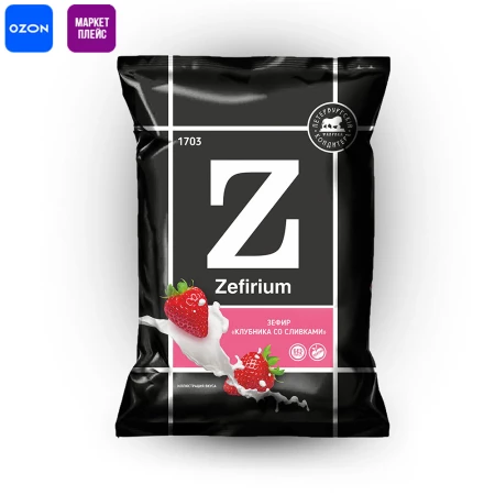 Зефир " Клубника со сливками" 300г.