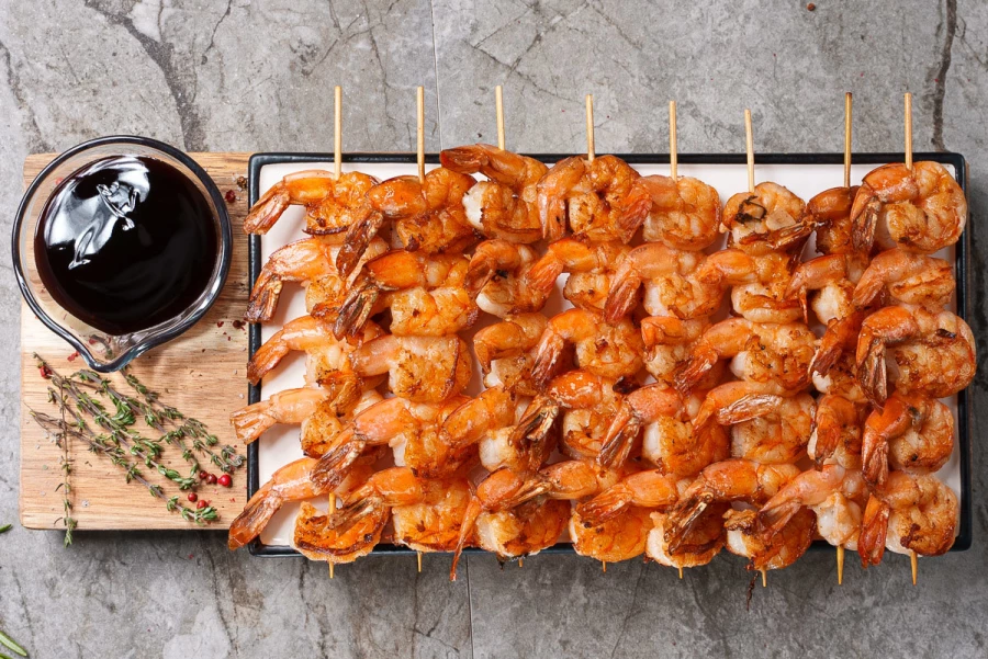 Шашлычок из тигровых креветок 10 шт.