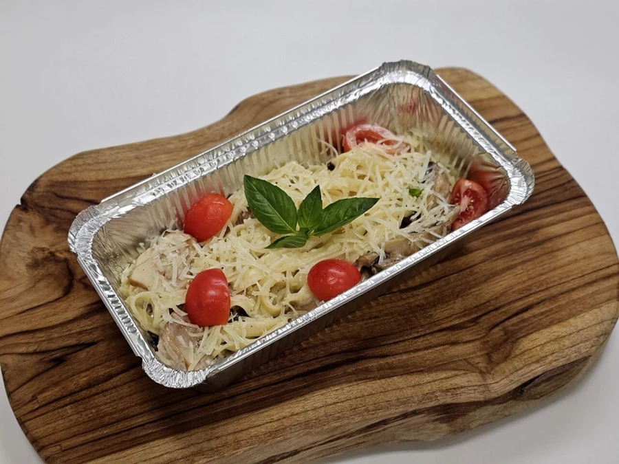 Паста курица с грибами