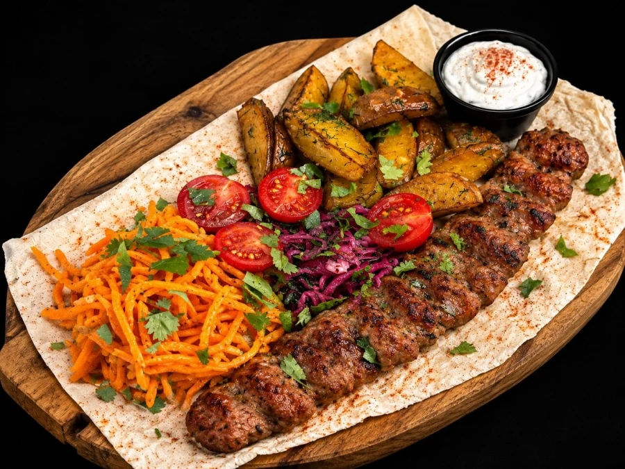Люля куриный с картошкой по-деревенски