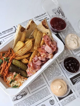 Копченый Бекон и стрипсы картофельные