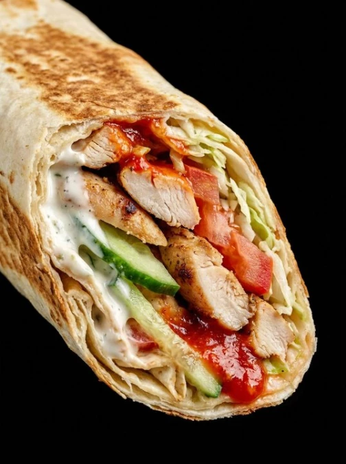 Шаурма в лаваше с курицей