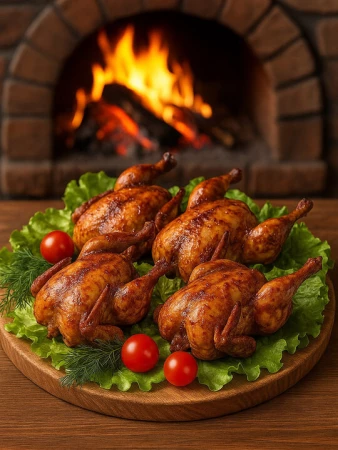 Перепелка в печи