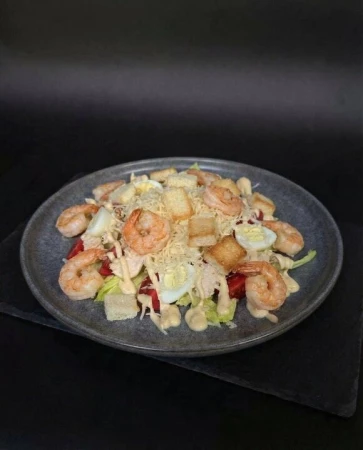 Салат «Цезарь» с креветками