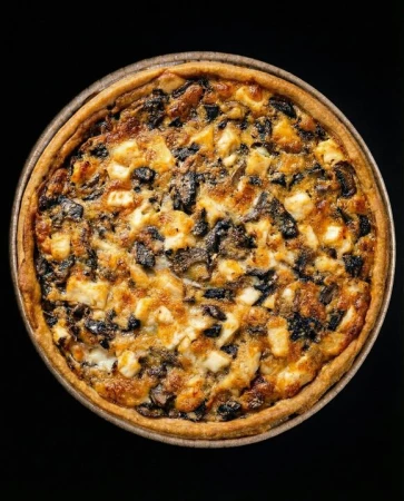 Киш с курицей, грибами и сыром