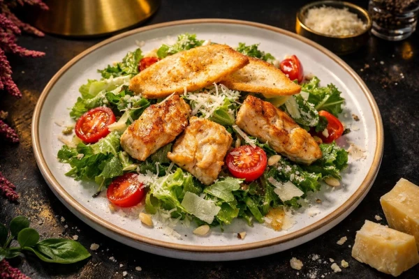 Салат «Цезарь» с куриным филе