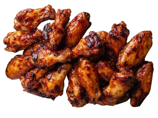 Куриная голень и крылья на углях