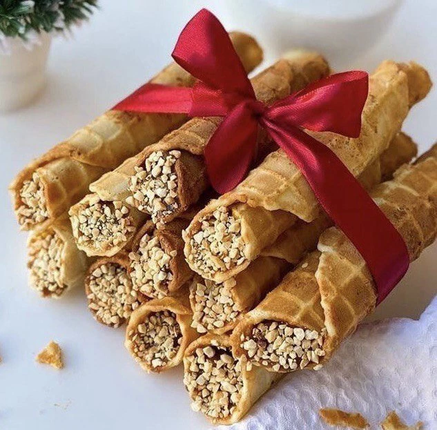 Трубочки с вареной сгущенкой