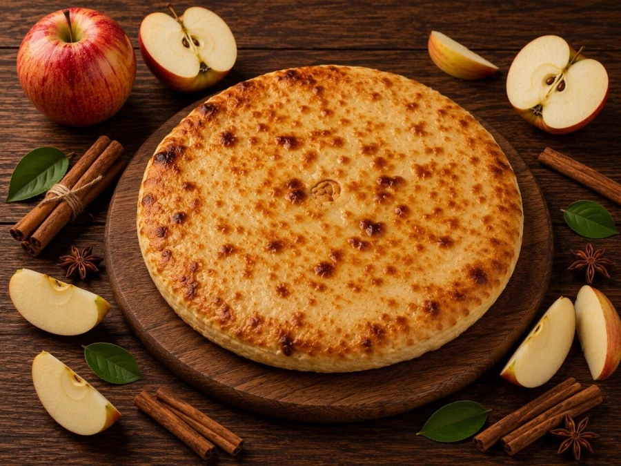 Пирог с яблоком и корицей