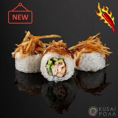 Острый ролл с тигровой креветкой