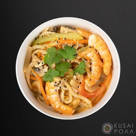 Удон с креветкой в соусе Том-ям