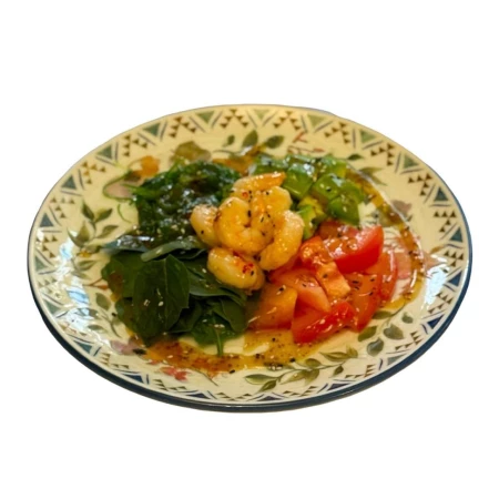 Салат Креветки/авокадо/томаты/чука