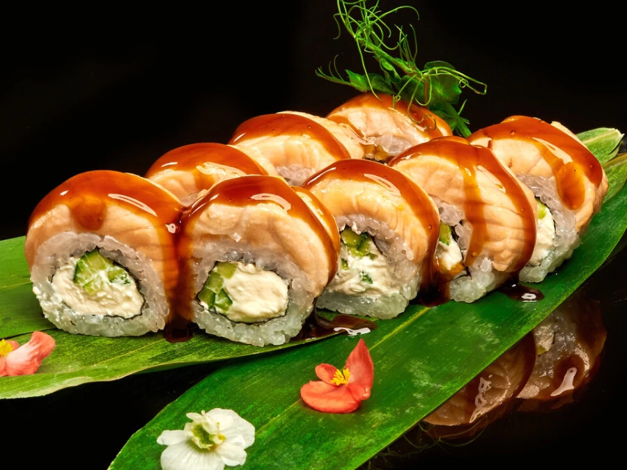 Филадельфия с лососем гриль