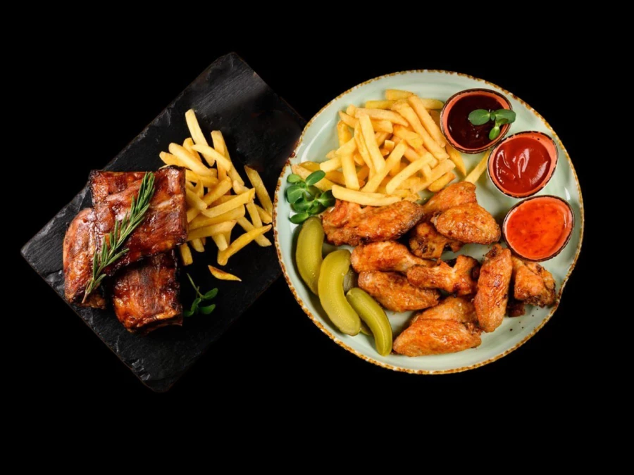 Сет ребер и крыльев