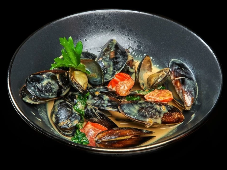 Мидии  карри