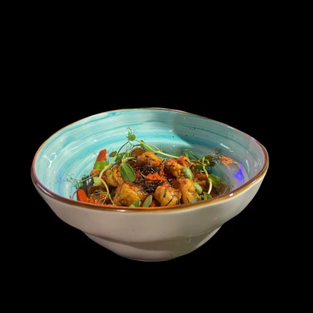 Харусаме с креветками и соусом чили-манго 350