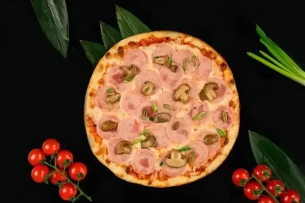 Пицца с ветчиной и грибами 30см 680г