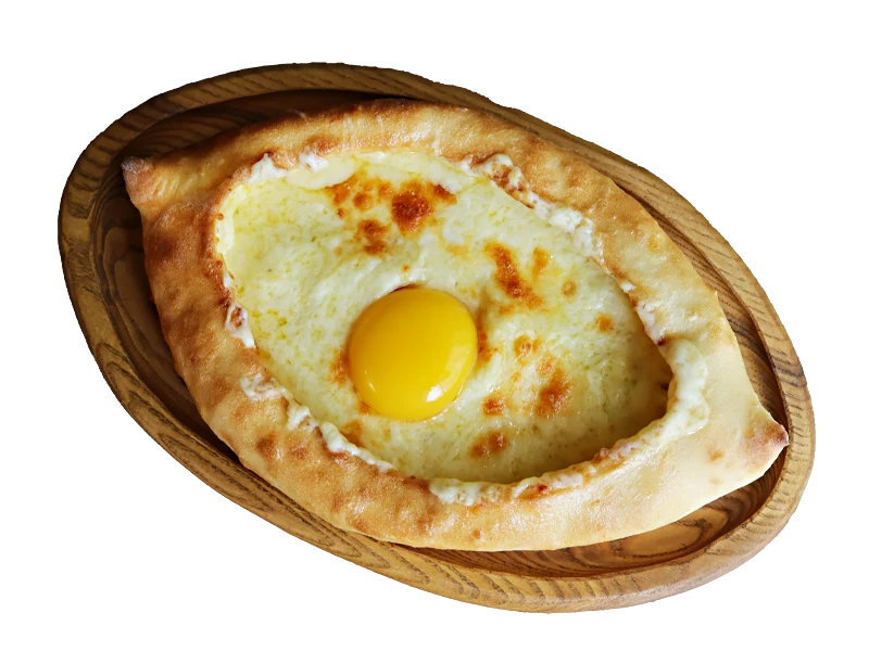 Хачапури по-аджарски/ с сыром и яйцом