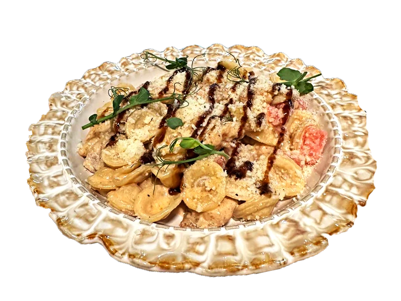 Орекьетте с цыпленком и томатами