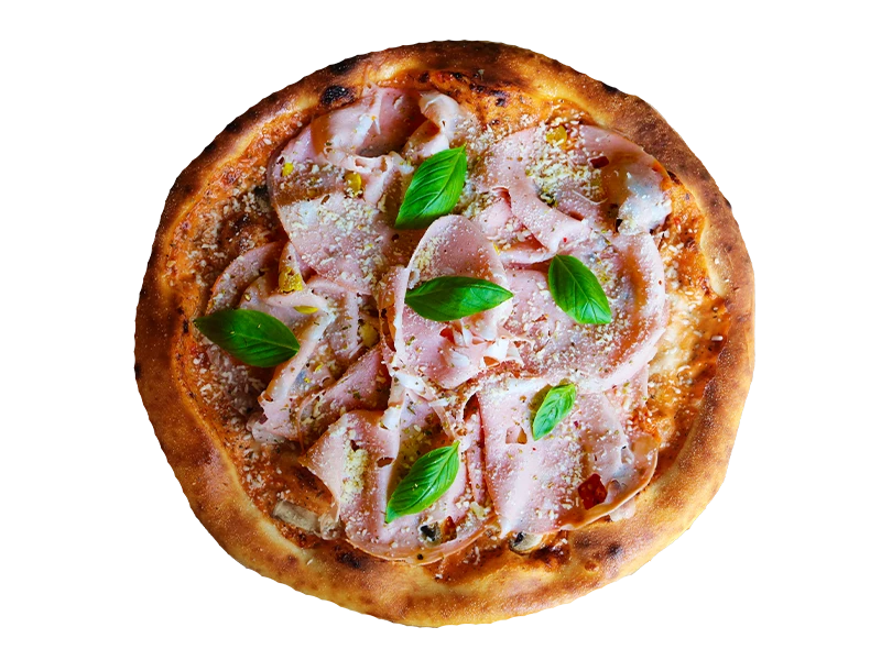 Пицца с мортаделлой и грибами