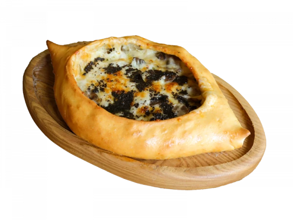 Хачапури с грибами и трюфельным кремом