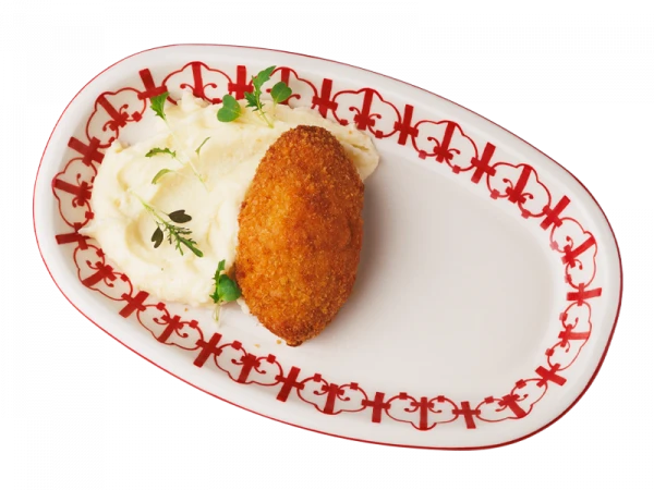 Котлета куриная с маслом, сыром и картофельным пюре