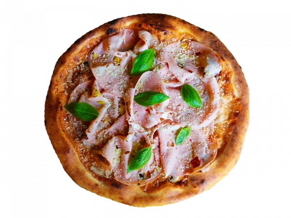 Пицца с мортаделлой и грибами