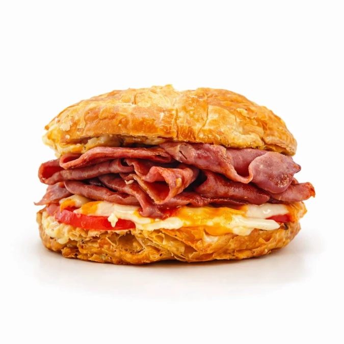 Дубайский сэндвич с ветчиной из мраморной говядины и соусом "Гаспачо" 