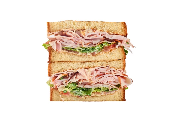 Мини-сэндвич с бужениной из курицы и соусом "Сливочный"