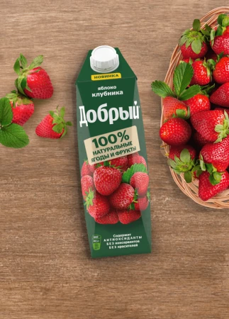 Добрый Клубника-Яблоко
