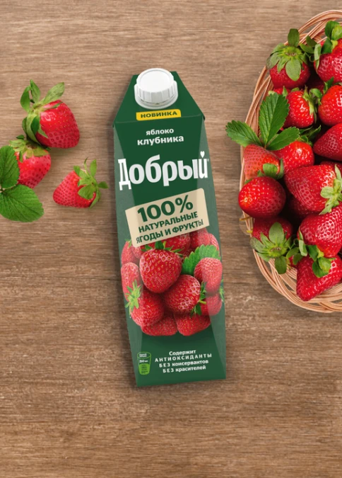 Добрый Клубника-Яблоко