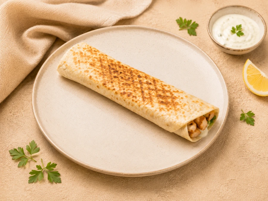 Дурум на углях из куриного люля