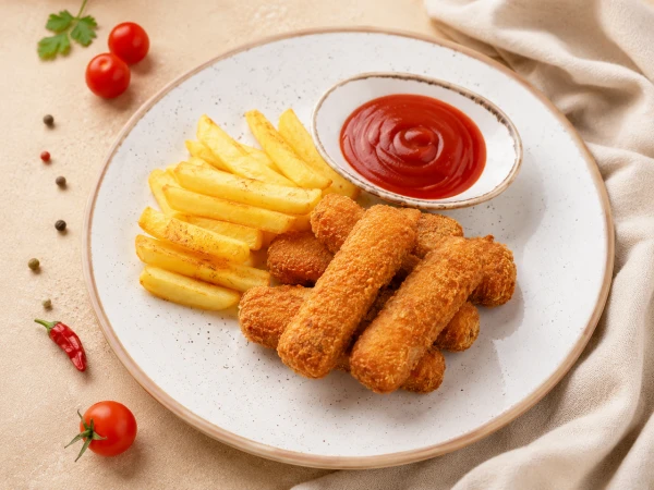 Куриные наггетсы с картошкой фри