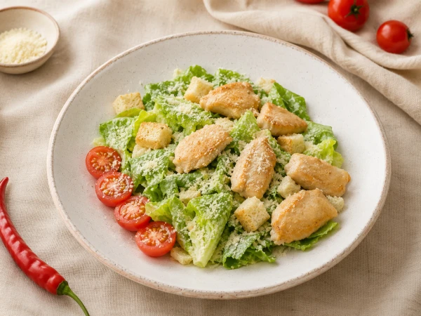 Салат Цезарь с курицей