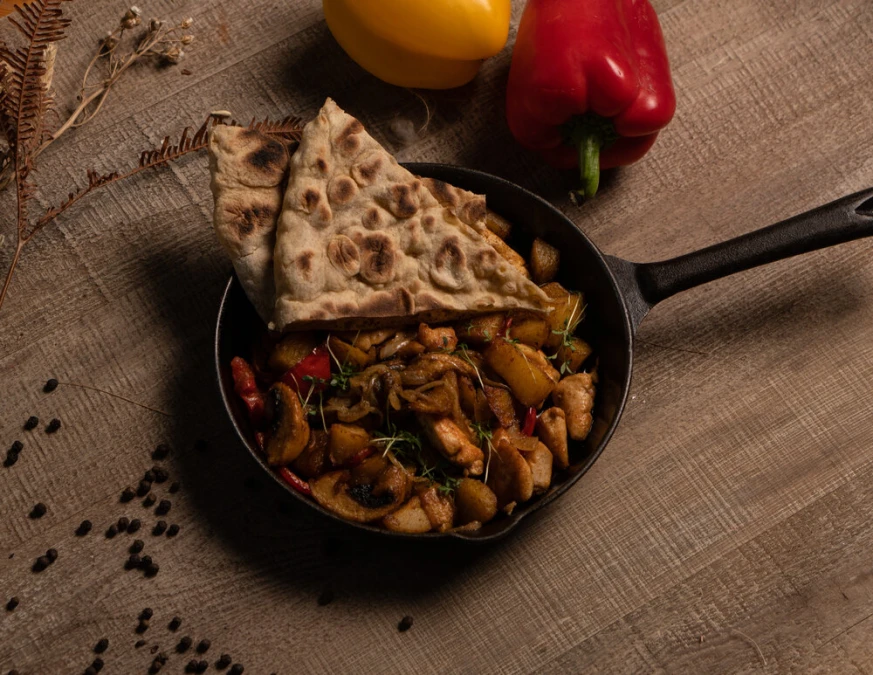 Жаркое с куриной печенью