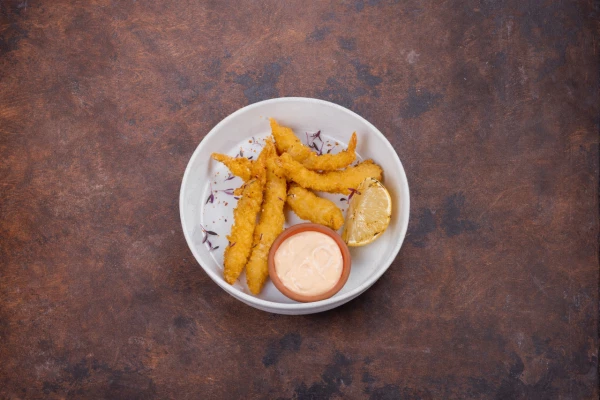 Тигровые креветки в сухарях