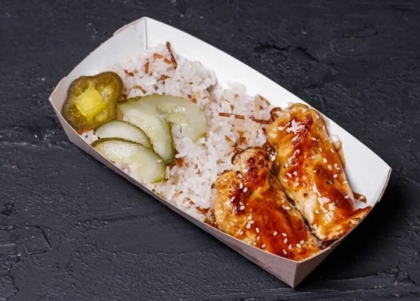 Куриное филе в соусе терияки с рисом по-турецки