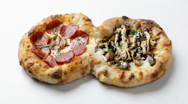 Дуэт пицца (грибы ,пепперони)