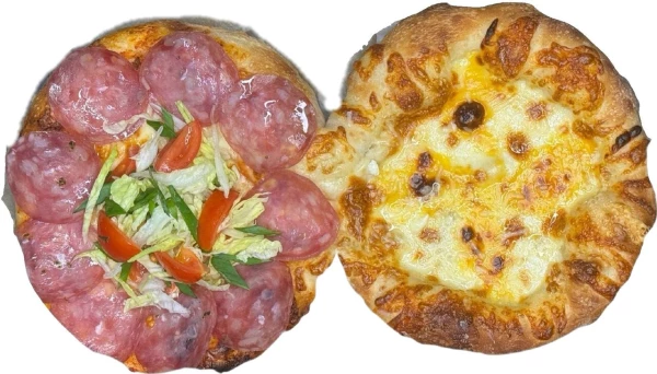 Дуэт пицца (сырная,салями)