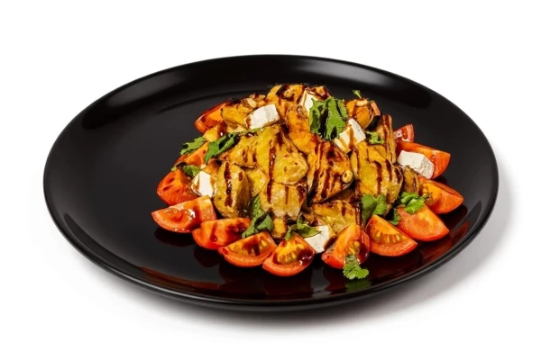 Салат с хрустящими баклажанами