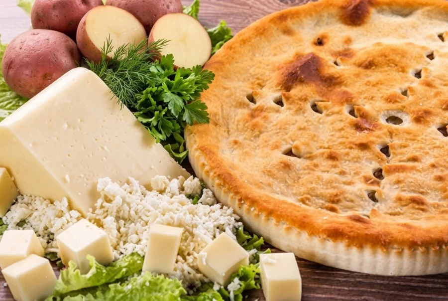 Пирог с сыром и картофелем